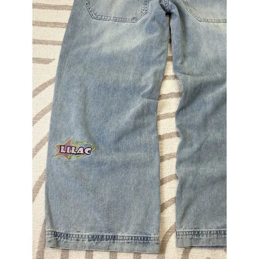 NWT Y2K Oversized High Waist Wide Leg Baggy Jeans Women Size 15 34W X 32L